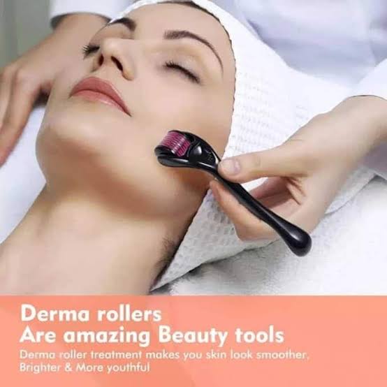 Professional Derma Roller for Face & Hair – 540 Titanium Micro Needles | Boost Collagen, Reduce Scars & Promote Hair Growth