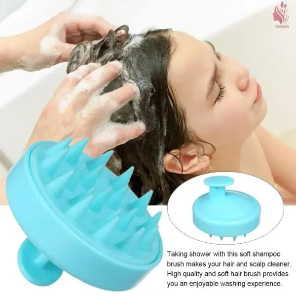 Silicone Scalp Massager Shampoo Brush for Hair Growth & Anti-Dandruff – Deep Scalp Cleaning, Relaxing Shower Massage, Improve Blood Circulation