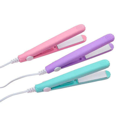 “Professional Mini Ceramic Hair Straightener | Portable Travel Flat Iron for Quick Smooth Styling”