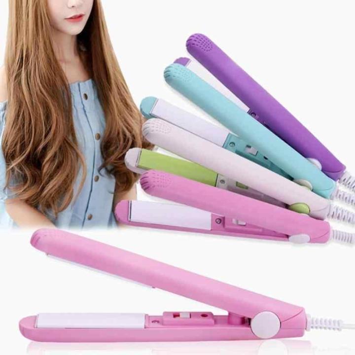 “Professional Mini Ceramic Hair Straightener | Portable Travel Flat Iron for Quick Smooth Styling”