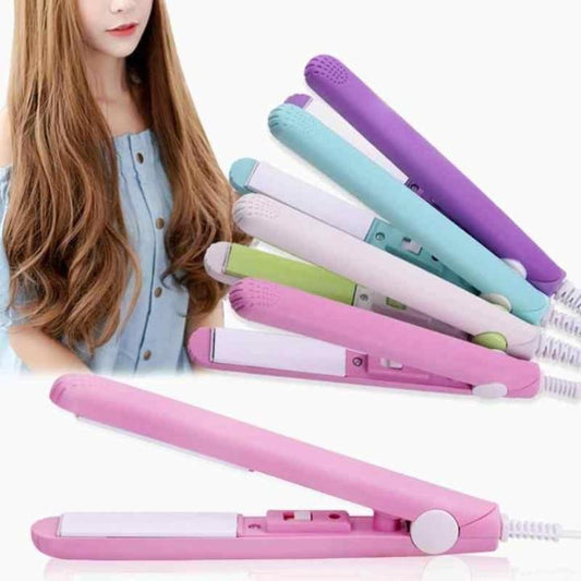 “Professional Mini Ceramic Hair Straightener | Portable Travel Flat Iron for Quick Smooth Styling”