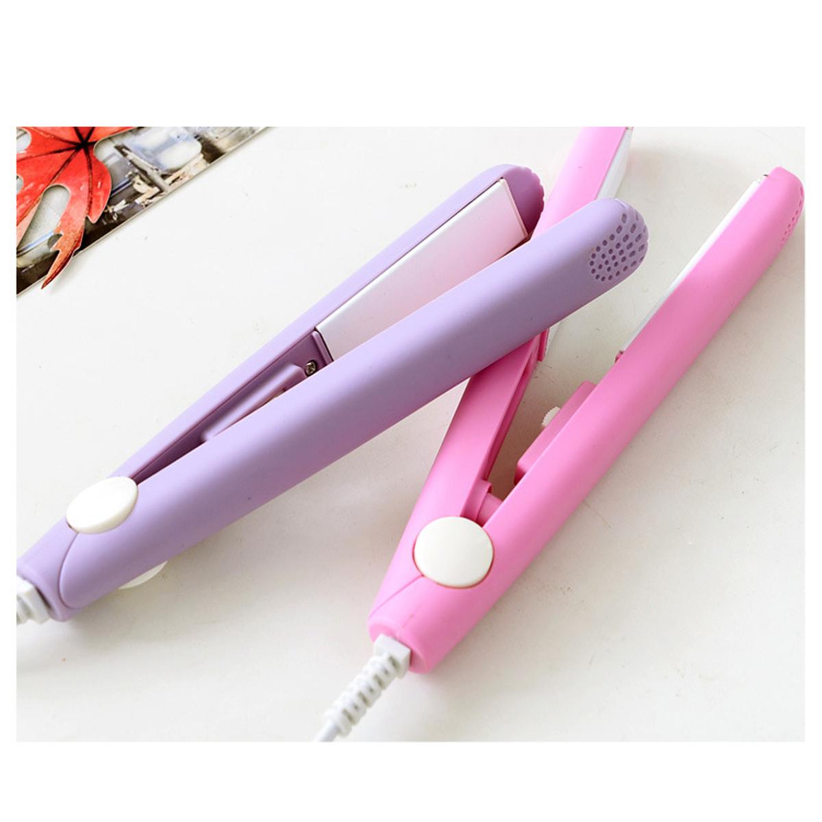 “Professional Mini Ceramic Hair Straightener | Portable Travel Flat Iron for Quick Smooth Styling”