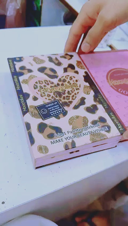 MacoAllure 6-in-1 Palette Notebook – All-in-One Eyes, Lips & Face Makeup Kit